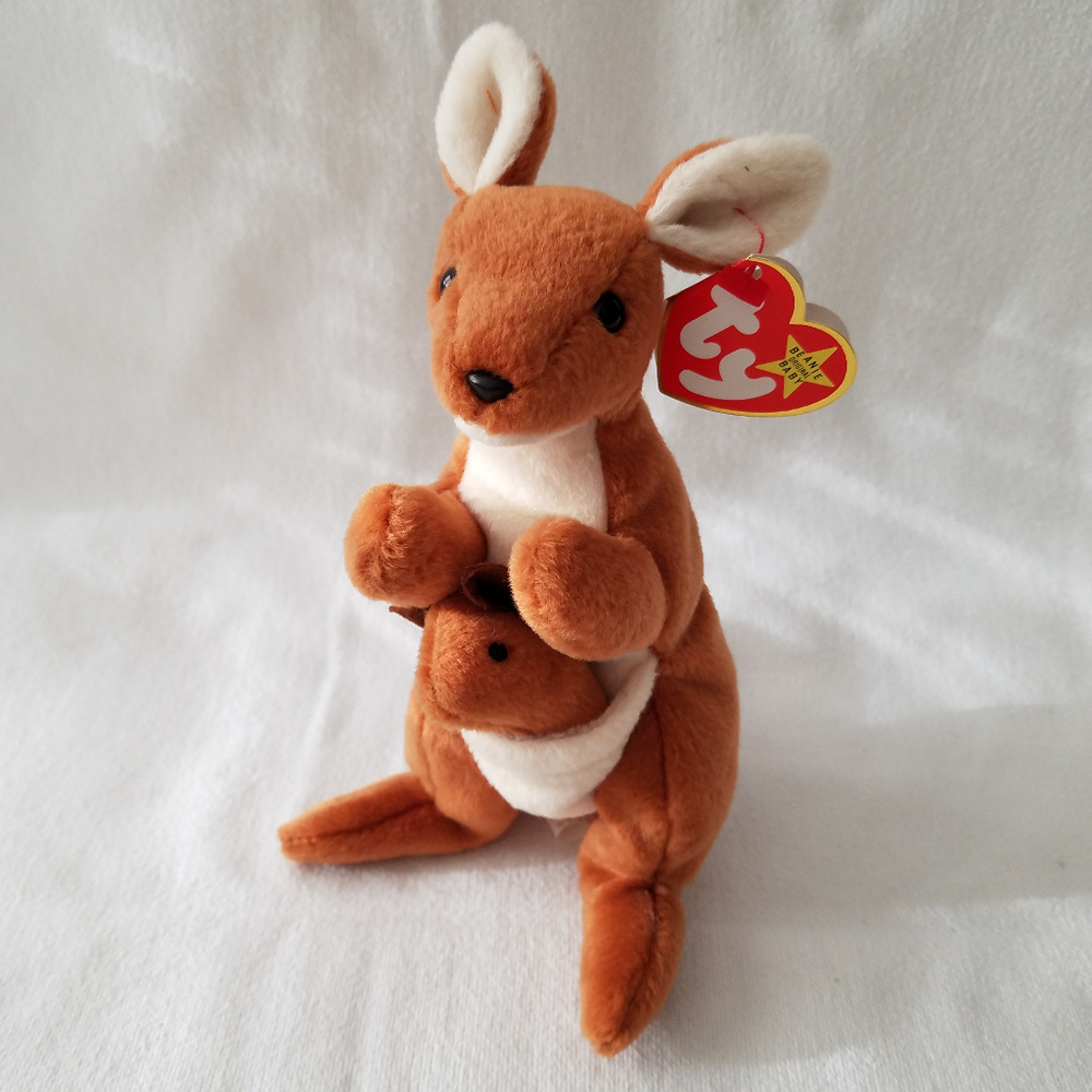 TY Beanie Babies Pouch The Kangaroo #4161 1996, Vintage, Collectible